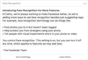 Facebook Face Recognition is now active!